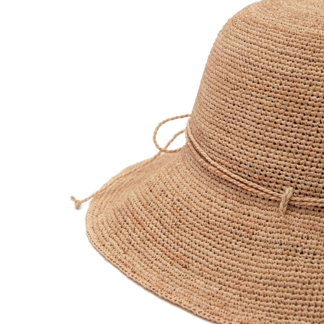 DAKS Victoria Natural Brown Raffia Floppy Hat Women Sun Visor / from Seoul, Korea