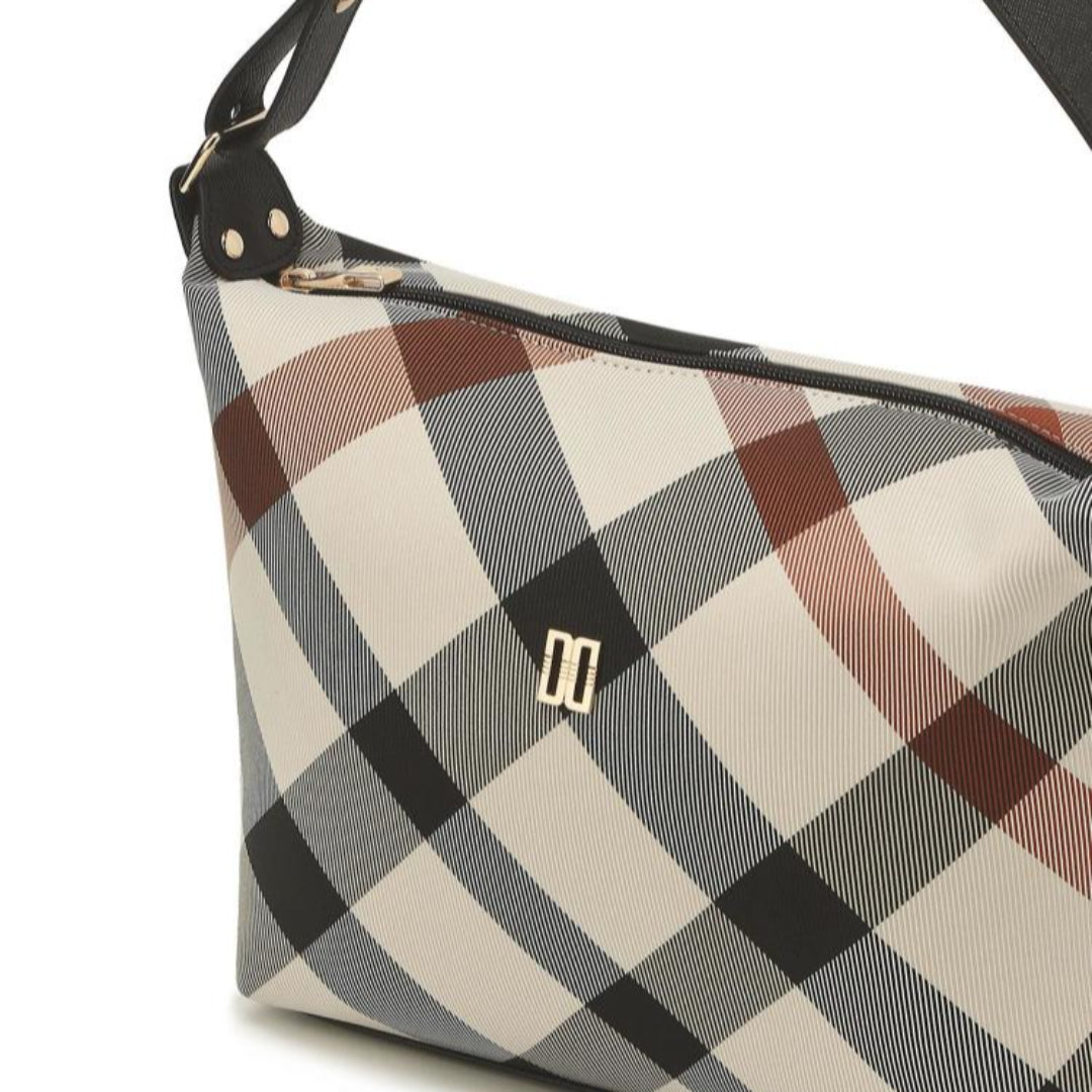 [DAKS] Beige Diagonal Big Check Tas Bahu Ringan Beige Dark Beige Women's Golf Daily Bag / dari Seoul, Korea