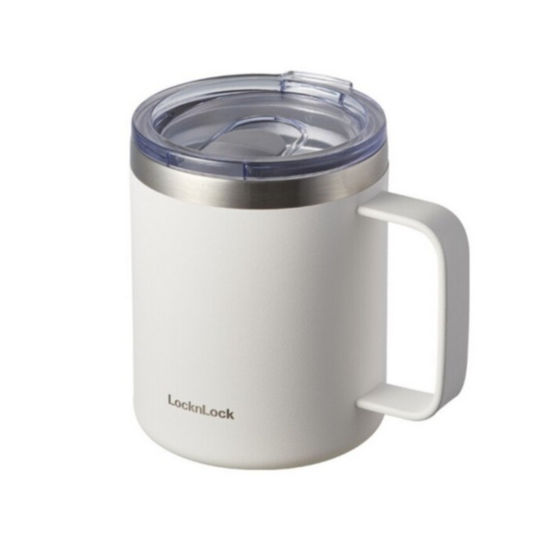 LocknLock House Mug Insulated Tumbler 370ml Handle Slide Lid Wide Mouth Easy to Clean Bottom Silicone / from Seoul, Korea