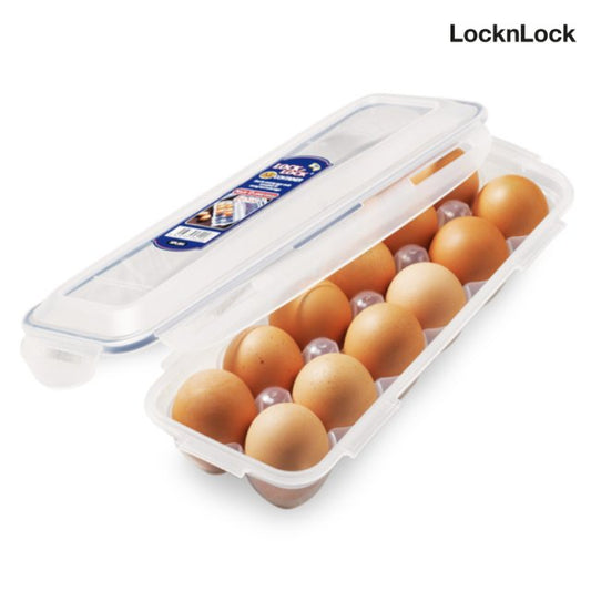 [LocknLock] 12-Egg Case Wadah Penyimpanan 3 Pcs Besar Egg Tray Organizer Kotak Penyimpanan/dari Seoul, Korea