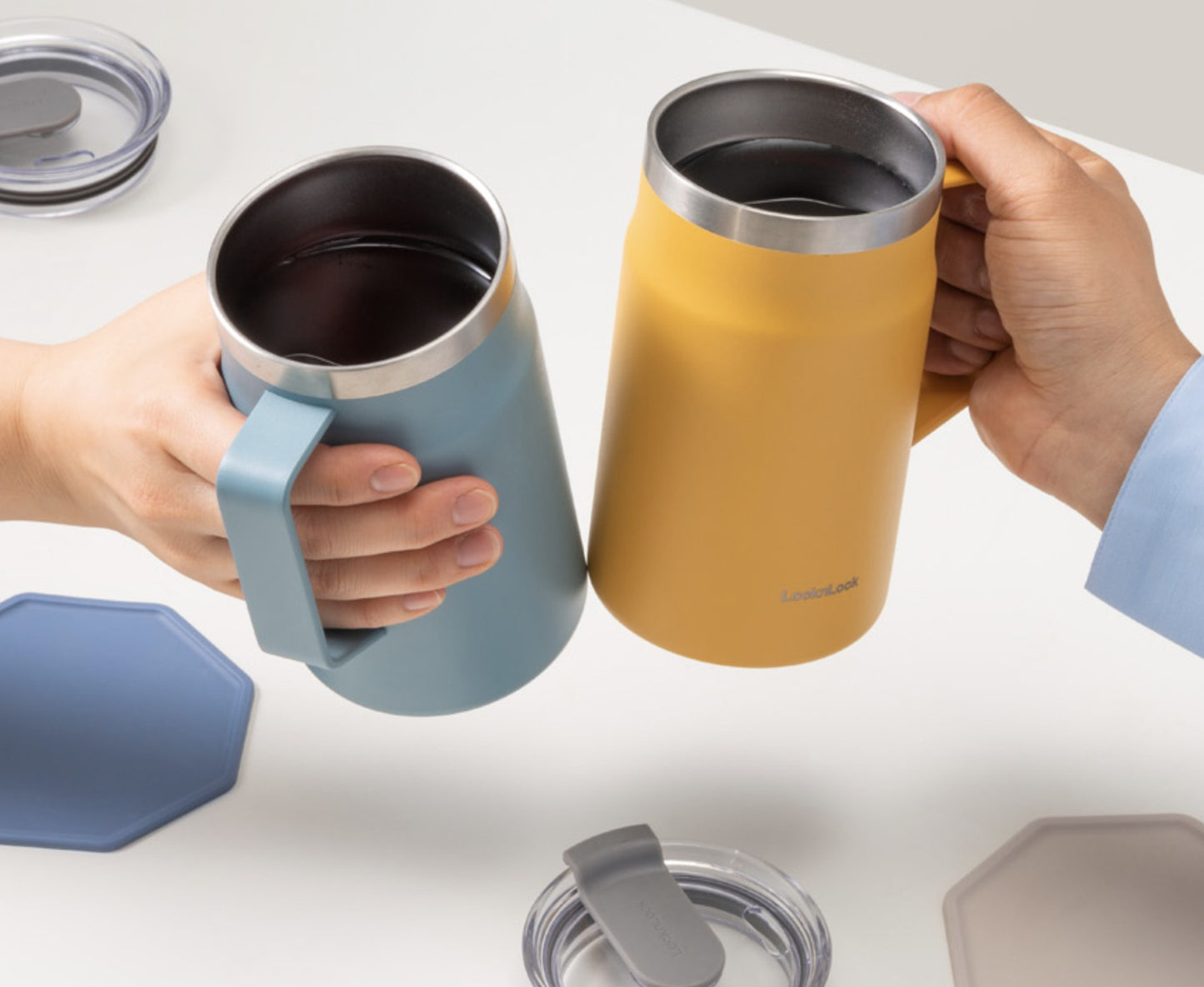 LocknLock Metro Mug Tumbler 600ml 2 colours, Colorful Coffee Tea Table Mug Thermos Venti Size / from Seoul, Korea